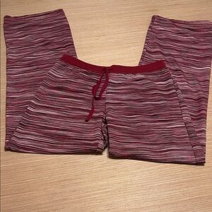 Striped Burgandy Lounge Pants  Size SP